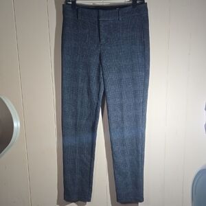 Crosby Lombard Slim Charcoal Plaid Dress Pants Trousers Women Size 4